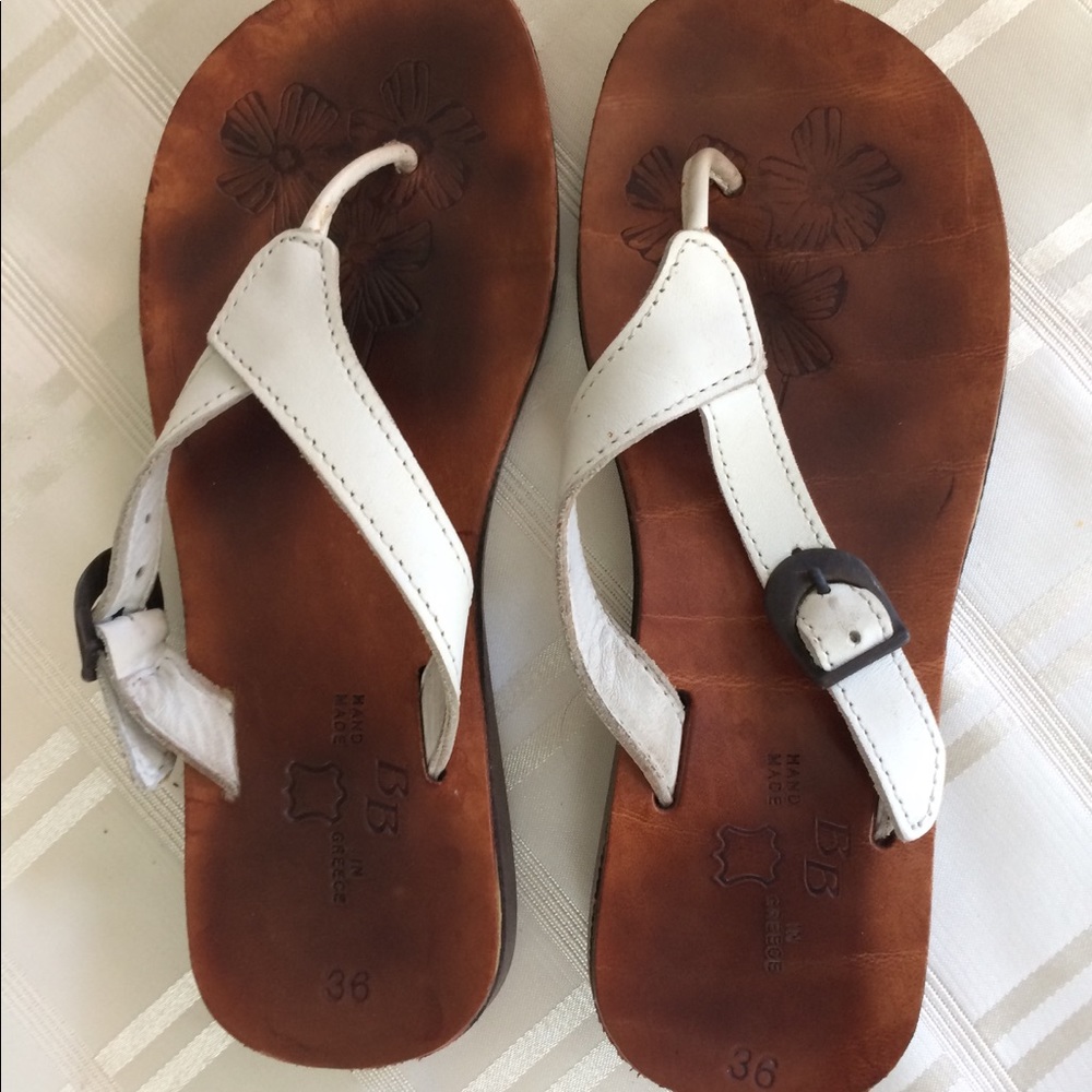 Flip Flop Sandals size 36. BB Hand made in Greece.